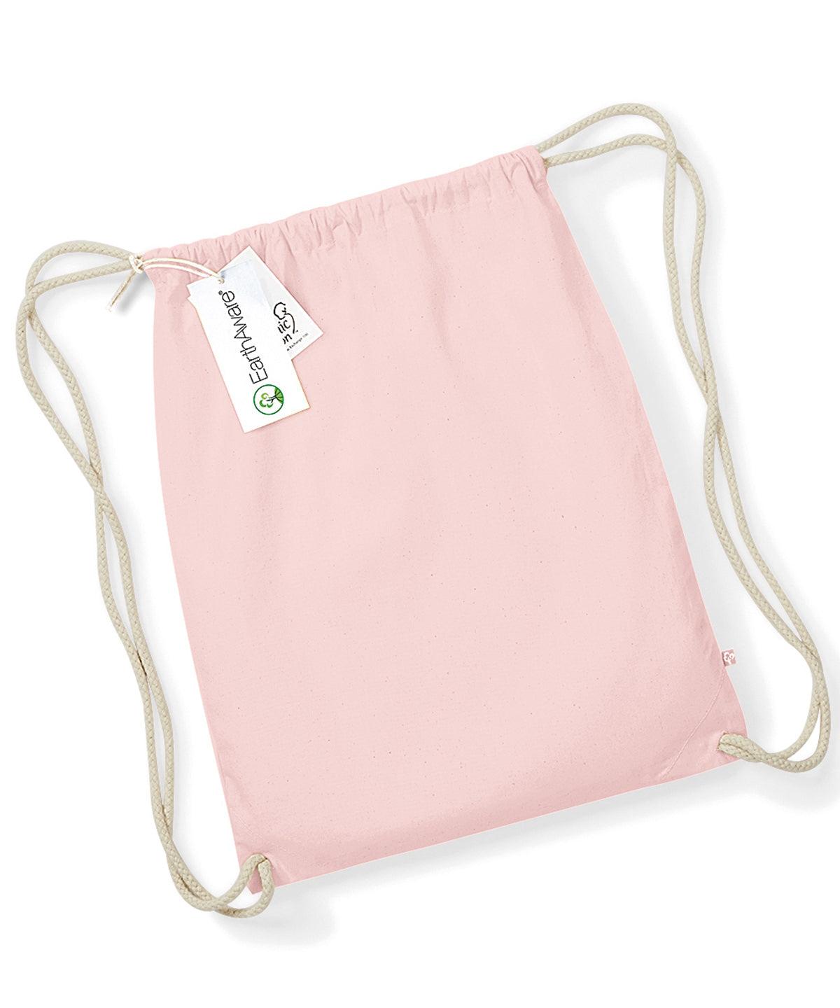 Pastel Pink - EarthAware® organic gymsac Bags Westford Mill Bags & Luggage, New Colours For 2022, Organic & Conscious Schoolwear Centres
