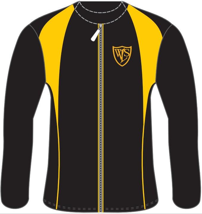 West Leigh School - Official Zip-up Tracksuit Top (Gold/Black) with School Logo - £22.50 T-Shirts School Uniform Centres West Leigh Junior School, West Leigh Pinafore, West Leigh Primary School, Westborough Academy, Westborough Primary, westcliff, Westcliff High, whatsapp, Whitmore Primary, Wickford C of E Schoolwear Centres