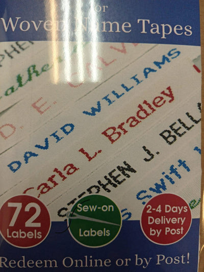 Instant Iron-on-Label | Peel 'N' Stick | Woven Name Tapes - Schoolwear Centres | School Uniform Centres