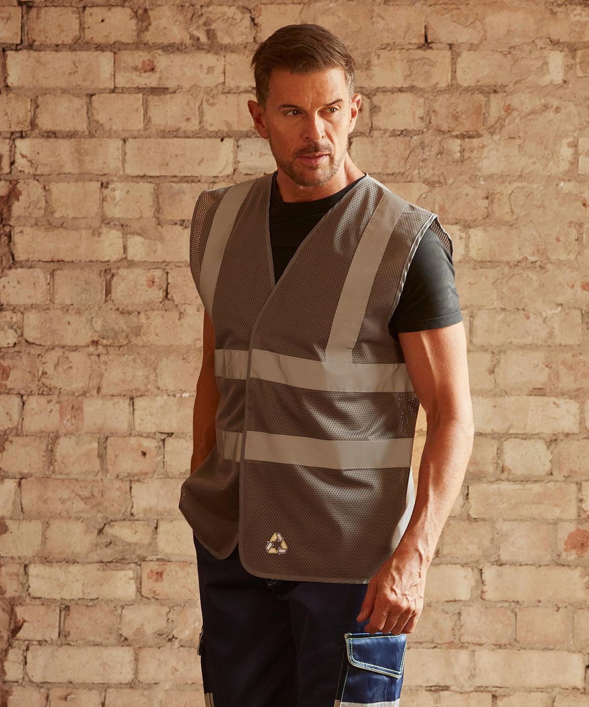 Black - Top cool open mesh 2-band-and-braces waistcoat (HVW120) Safety Vests Yoko Plus Sizes, Safety Essentials, Safetywear, Workwear Schoolwear Centres