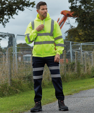 Orange - Hi-vis zip hoodie (HVK07) Hoodies Yoko Hoodies, Must Haves, Plus Sizes, Safetywear Schoolwear Centres