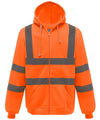 Orange - Hi-vis zip hoodie (HVK07) Hoodies Yoko Hoodies, Must Haves, Plus Sizes, Safetywear Schoolwear Centres