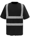 Black - Hi-vis short sleeve t-shirt (HVJ410) T-Shirts Yoko Must Haves, Plus Sizes, Safetywear, Workwear Schoolwear Centres