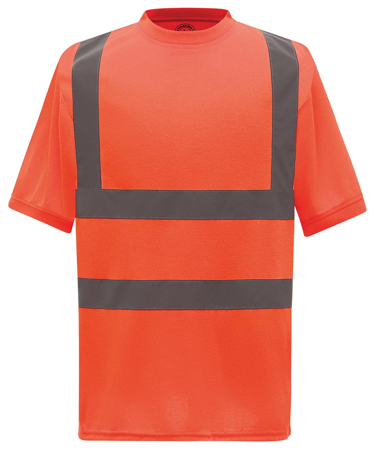 Orange - Hi-vis short sleeve t-shirt (HVJ410) T-Shirts Yoko Must Haves, Plus Sizes, Safetywear, Workwear Schoolwear Centres