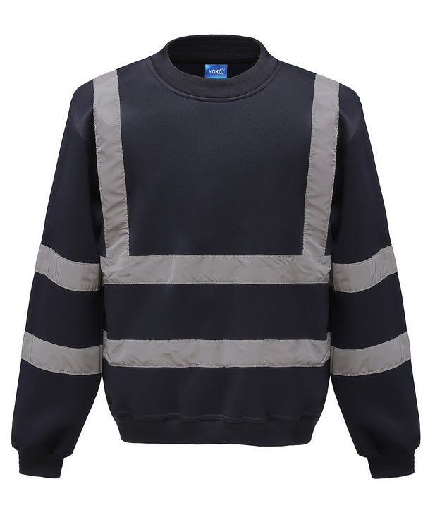 Navy - Hi-vis sweatshirt (HVJ510) Sweatshirts Yoko Must Haves, New Colours for 2021, Plus Sizes, Safetywear, Sweatshirts, Workwear Schoolwear Centres