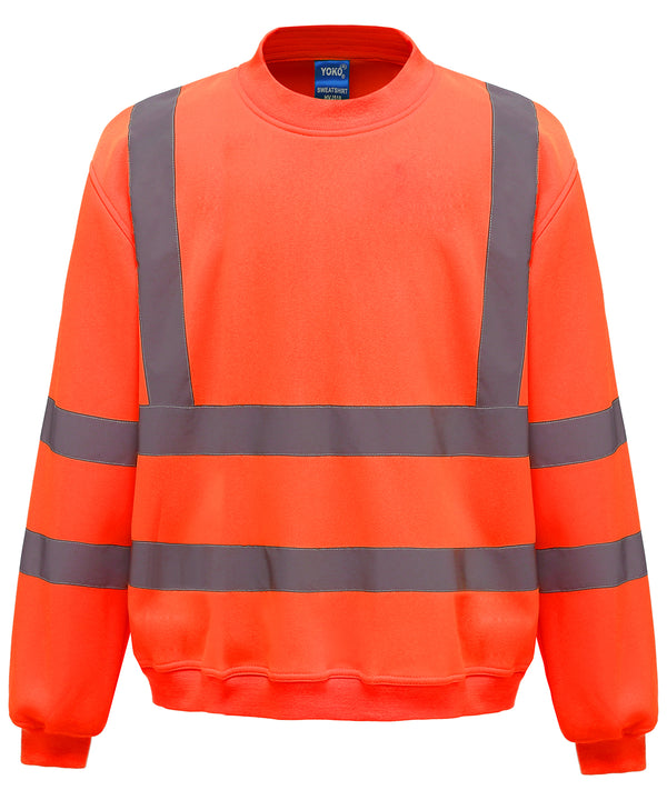 Orange - Hi-vis sweatshirt (HVJ510) Sweatshirts Yoko Must Haves, New Colours for 2021, Plus Sizes, Safetywear, Sweatshirts, Workwear Schoolwear Centres