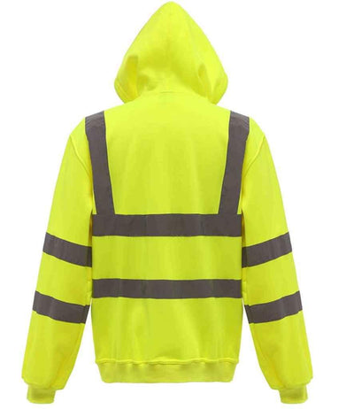 Yoko Hi-Vis Zip Hoodie | Yellow Hood Yoko hi-vis, Hi-vis Adult, Hi-vis Reflective Border Kids Waistcoat, Hi-vis Tops, Hi-Viz Premium P.E. Bag, style-yk032, workwear, Yoko Schoolwear Centres