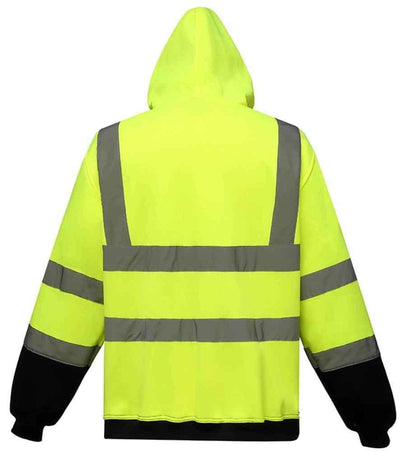Yoko Hi-Vis Zip Hoodie | Yellow/Navy Hood Yoko hi-vis, Hi-vis Adult, Hi-vis Reflective Border Kids Waistcoat, Hi-vis Tops, Hi-Viz Premium P.E. Bag, style-yk032, workwear, Yoko Schoolwear Centres