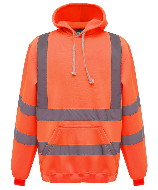Orange - Hi-vis pull-over hoodie (HVK05) Hoodies Yoko Hoodies, Must Haves, Plus Sizes, Safetywear, Workwear Schoolwear Centres