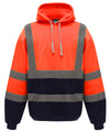 Orange/Navy - Hi-vis pull-over hoodie (HVK05) Hoodies Yoko Hoodies, Must Haves, Plus Sizes, Safetywear, Workwear Schoolwear Centres