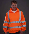 Yoko Hi-Vis Zip Neck Sweatshirt | Orange Sweatshirt Yoko hi-vis, Hi-vis Adult, Hi-vis Reflective Border Kids Waistcoat, Hi-vis Tops, Hi-Viz Premium P.E. Bag, style-yk033, workwear, Yoko Schoolwear Centres