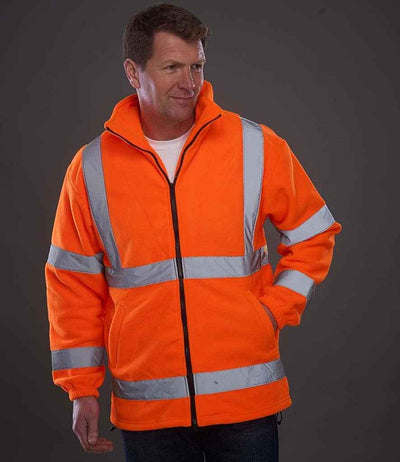 Yoko Hi-Vis Heavyweight Fleece Jacket | Orange Fleece Yoko hi-vis, Hi-vis Adult, Hi-vis Reflective Border Kids Waistcoat, Hi-vis Tops, Hi-Viz Premium P.E. Bag, style-yk060, workwear, YK042, Yoko Schoolwear Centres