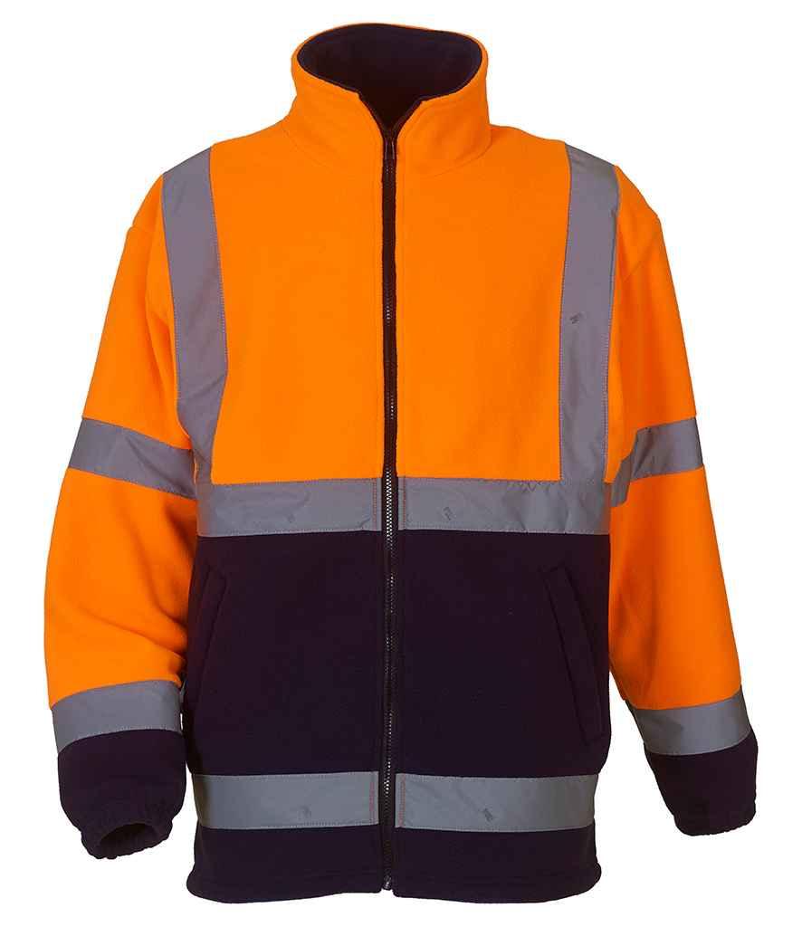 Yoko Hi-Vis Heavyweight Fleece Jacket | Orange/Navy Fleece Yoko hi-vis, Hi-vis Adult, Hi-vis Reflective Border Kids Waistcoat, Hi-vis Tops, Hi-Viz Premium P.E. Bag, style-yk060, workwear, YK042, Yoko Schoolwear Centres