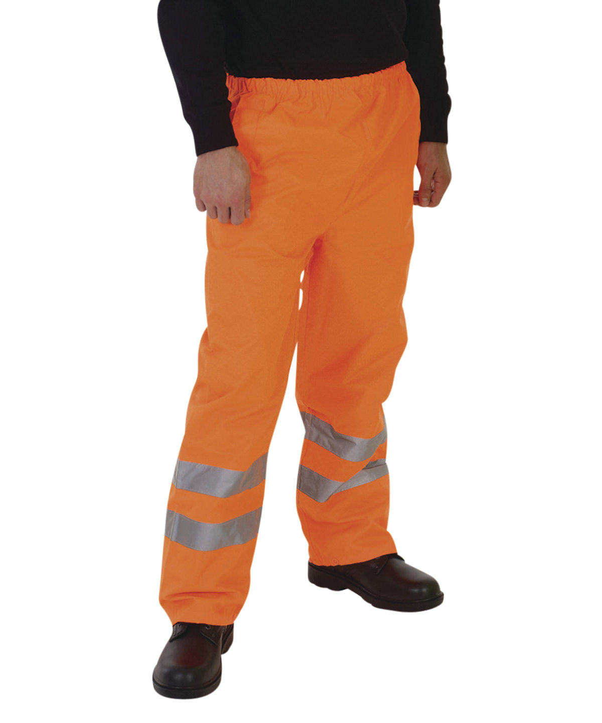 Orange - Hi-vis waterproof overtrousers (HVS462) Trousers Yoko Plus Sizes, Safetywear Schoolwear Centres