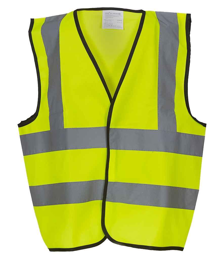 Yoko Kids Hi-Vis Two Band and Braces Waistcoat | Yellow Waistcoat Yoko hi-vis, Hi-vis Adult, Hi-vis Reflective Border Kids Waistcoat, Hi-vis Tops, Hi-Viz Premium P.E. Bag, style-yk102b, workwear, Yoko Schoolwear Centres