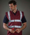 Yoko Hi-Vis Two Band and Braces Waistcoat | Maroon Waistcoat Yoko hi-vis, Hi-vis Adult, Hi-vis Reflective Border Kids Waistcoat, Hi-vis Tops, Hi-Viz Premium P.E. Bag, style-yk102, workwear, Yoko Schoolwear Centres