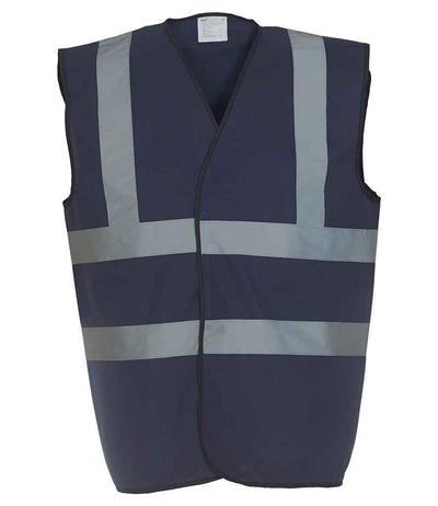 Yoko Hi-Vis Two Band and Braces Waistcoat | Navy Waistcoat Yoko hi-vis, Hi-vis Adult, Hi-vis Reflective Border Kids Waistcoat, Hi-vis Tops, Hi-Viz Premium P.E. Bag, style-yk102, workwear, Yoko Schoolwear Centres