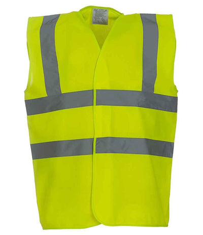 Yoko Hi-Vis Two Band and Braces Waistcoat | Yellow Waistcoat Yoko hi-vis, Hi-vis Adult, Hi-vis Reflective Border Kids Waistcoat, Hi-vis Tops, Hi-Viz Premium P.E. Bag, style-yk102, workwear, Yoko Schoolwear Centres