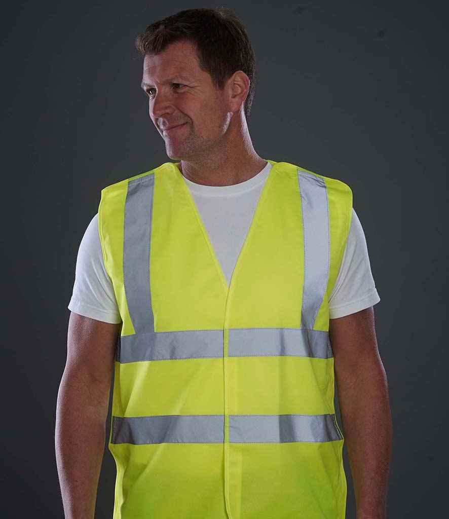 Yoko Hi-Vis Two Band and Braces Waistcoat | Yellow Waistcoat Yoko hi-vis, Hi-vis Adult, Hi-vis Reflective Border Kids Waistcoat, Hi-vis Tops, Hi-Viz Premium P.E. Bag, style-yk102, workwear, Yoko Schoolwear Centres