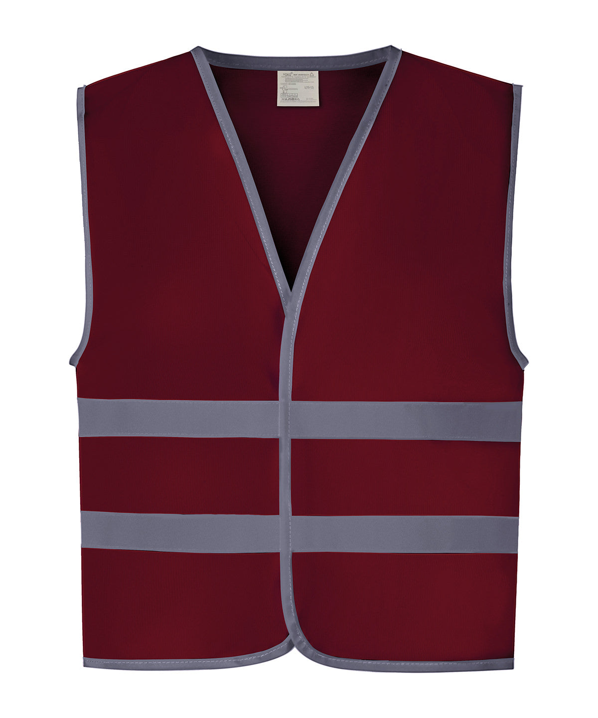 Maroon - Hi-vis reflective border kids waistcoat (HVW102CH) Safety Vests Yoko Junior, New Colours for 2023, Safety Essentials, Safetywear Schoolwear Centres