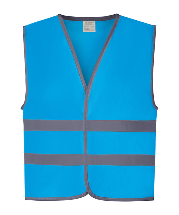 Sapphire - Hi-vis reflective border kids waistcoat (HVW102CH) Safety Vests Yoko Junior, New Colours for 2023, Safety Essentials, Safetywear Schoolwear Centres