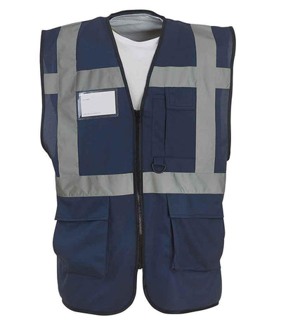Yoko Executive Waistcoat | Navy Waistcoat Yoko hi-vis, Hi-vis Adult, Hi-vis Reflective Border Kids Waistcoat, Hi-vis Tops, Hi-Viz Premium P.E. Bag, style-yk103, workwear, Yoko Schoolwear Centres