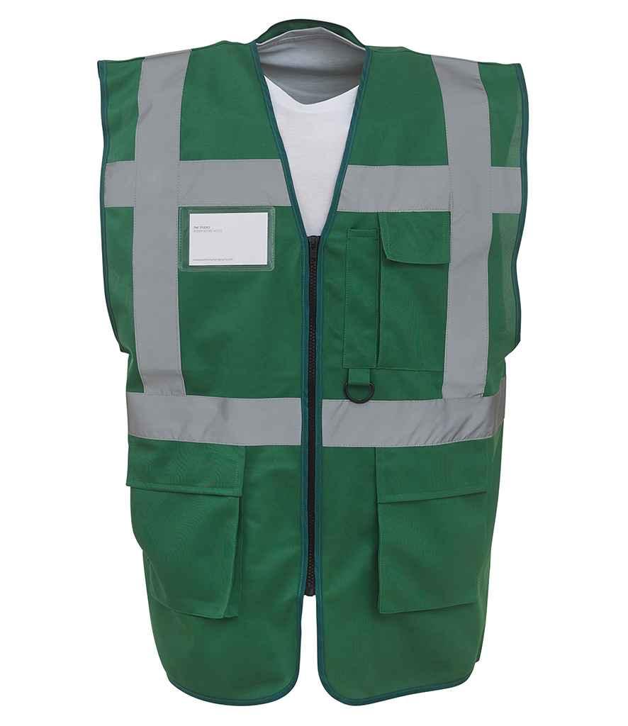 Yoko Executive Waistcoat | Paramedic Green Waistcoat Yoko hi-vis, Hi-vis Adult, Hi-vis Reflective Border Kids Waistcoat, Hi-vis Tops, Hi-Viz Premium P.E. Bag, style-yk103, workwear, Yoko Schoolwear Centres