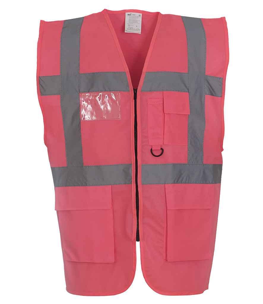 Yoko Executive Waistcoat | Pink Waistcoat Yoko hi-vis, Hi-vis Adult, Hi-vis Reflective Border Kids Waistcoat, Hi-vis Tops, Hi-Viz Premium P.E. Bag, style-yk103, workwear, Yoko Schoolwear Centres