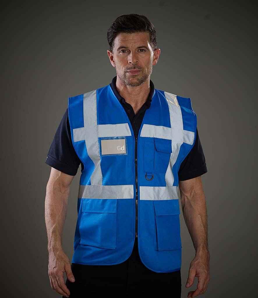 Yoko Executive Waistcoat | Royal Blue Waistcoat Yoko hi-vis, Hi-vis Adult, Hi-vis Reflective Border Kids Waistcoat, Hi-vis Tops, Hi-Viz Premium P.E. Bag, style-yk103, workwear, Yoko Schoolwear Centres