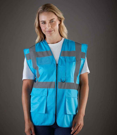 Yoko Executive Waistcoat | Sapphire Blue Waistcoat Yoko hi-vis, Hi-vis Adult, Hi-vis Reflective Border Kids Waistcoat, Hi-vis Tops, Hi-Viz Premium P.E. Bag, style-yk103, workwear, Yoko Schoolwear Centres