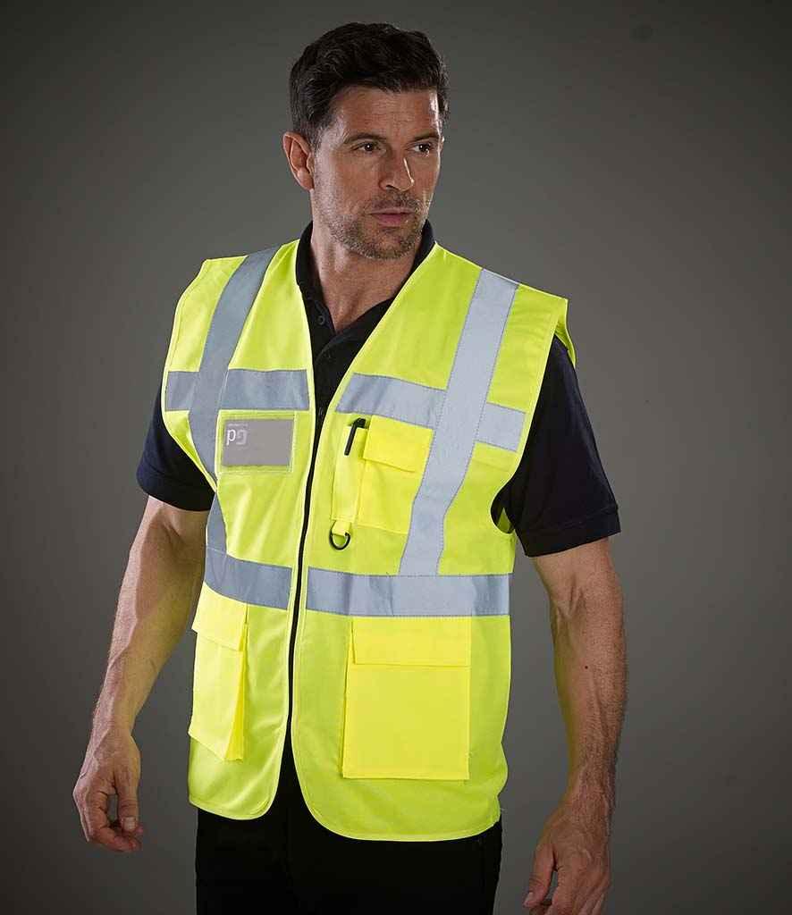 Yoko Executive Waistcoat | Yellow Waistcoat Yoko hi-vis, Hi-vis Adult, Hi-vis Reflective Border Kids Waistcoat, Hi-vis Tops, Hi-Viz Premium P.E. Bag, style-yk103, workwear, Yoko Schoolwear Centres