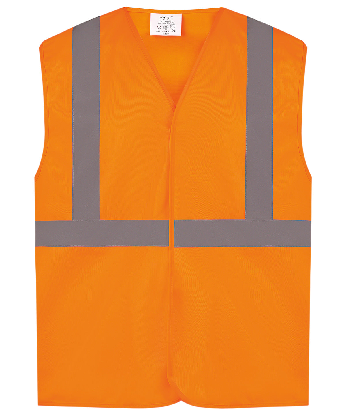 Orange - Hi-vis railway (pull apart) waistcoat class 2 (HVW118PE) Safety Vests Yoko Plus Sizes, Safetywear, Workwear Schoolwear Centres