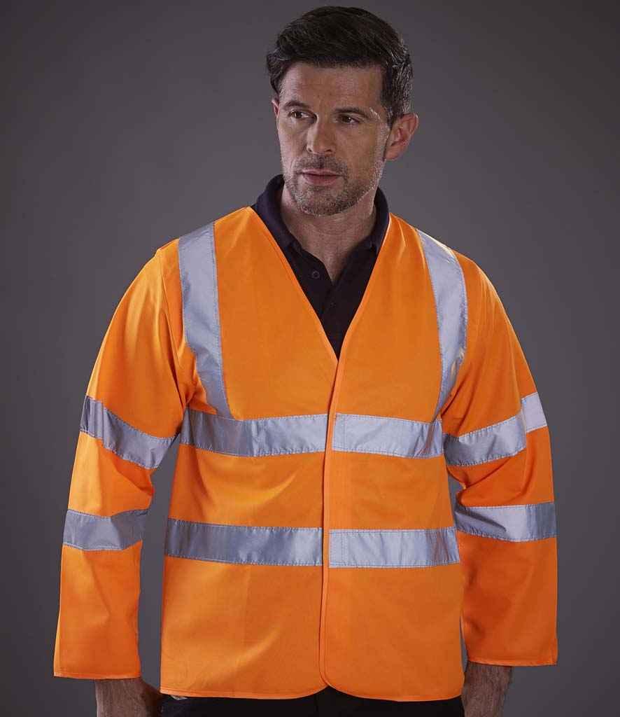 Yoko Hi-Vis Long Sleeve Jacket | Orange Jacket Yoko hi-vis, Hi-vis Adult, Hi-vis Reflective Border Kids Waistcoat, Hi-vis Tops, Hi-Viz Premium P.E. Bag, style-yk105, workwear, Yoko Schoolwear Centres