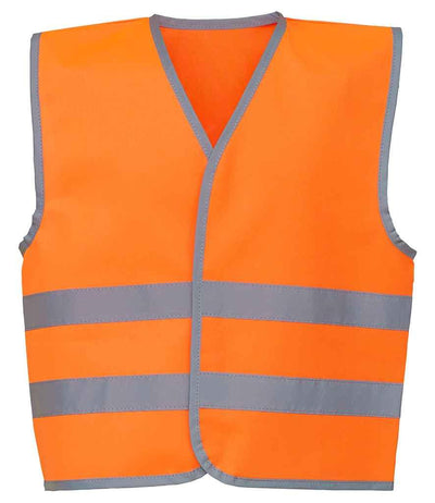 Yoko Kids Hi-Vis Two Band Waistcoat | Orange Waistcoat Yoko hi-vis, Hi-vis Adult, Hi-vis Reflective Border Kids Waistcoat, Hi-vis Tops, Hi-Viz Premium P.E. Bag, style-yk106b, workwear, Yoko Schoolwear Centres