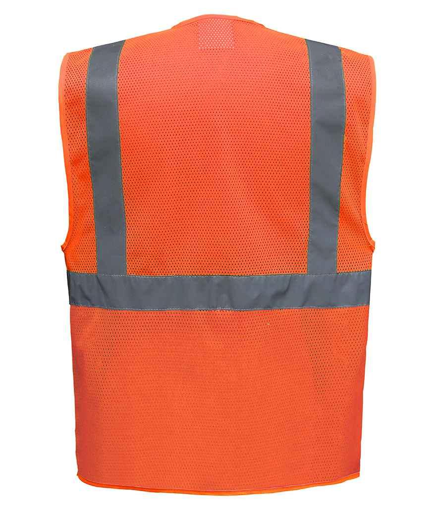 Yoko Hi-Vis Top Cool Open Mesh Executive Waistcoat | Orange Waistcoat Yoko hi-vis, Hi-vis Adult, Hi-vis Reflective Border Kids Waistcoat, Hi-vis Tops, Hi-Viz Premium P.E. Bag, style-yk107, workwear, Yoko Schoolwear Centres