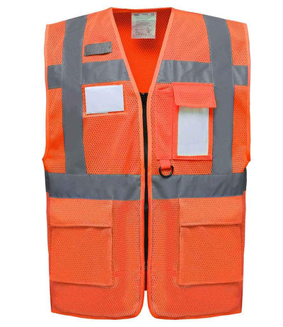 Yoko Hi-Vis Top Cool Open Mesh Executive Waistcoat | Orange Waistcoat Yoko hi-vis, Hi-vis Adult, Hi-vis Reflective Border Kids Waistcoat, Hi-vis Tops, Hi-Viz Premium P.E. Bag, style-yk107, workwear, Yoko Schoolwear Centres