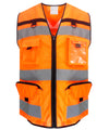 Hi-vis Orange Mesh - Hi-vis ripstop tool vest (HVW108) Vests Yoko New Styles for 2023, Plus Sizes, T-Shirts & Vests Schoolwear Centres