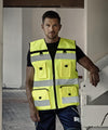Hi-vis Yellow Mesh - Hi-vis ripstop tool vest (HVW108) Vests Yoko New Styles for 2023, Plus Sizes, T-Shirts & Vests Schoolwear Centres