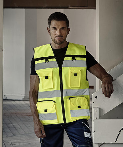 Hi-vis Orange - Hi-vis ripstop tool vest (HVW108) Vests Yoko New Styles for 2023, Plus Sizes, T-Shirts & Vests Schoolwear Centres