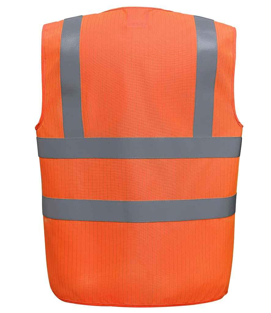 Yoko Hi-Vis Anti-Static Flame Retardant Waistcoat | Orange Waistcoat Yoko hi-vis, Hi-vis Adult, Hi-vis Reflective Border Kids Waistcoat, Hi-vis Tops, Hi-Viz Premium P.E. Bag, style-yk110, workwear, Yoko Schoolwear Centres