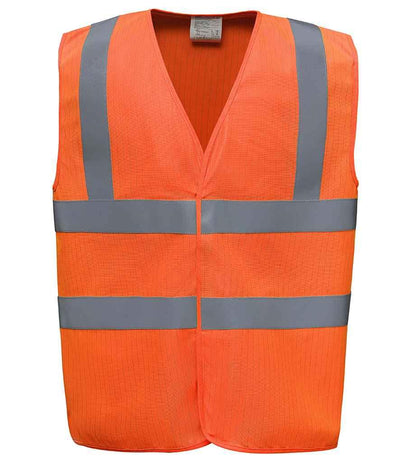 Yoko Hi-Vis Anti-Static Flame Retardant Waistcoat | Orange Waistcoat Yoko hi-vis, Hi-vis Adult, Hi-vis Reflective Border Kids Waistcoat, Hi-vis Tops, Hi-Viz Premium P.E. Bag, style-yk110, workwear, Yoko Schoolwear Centres