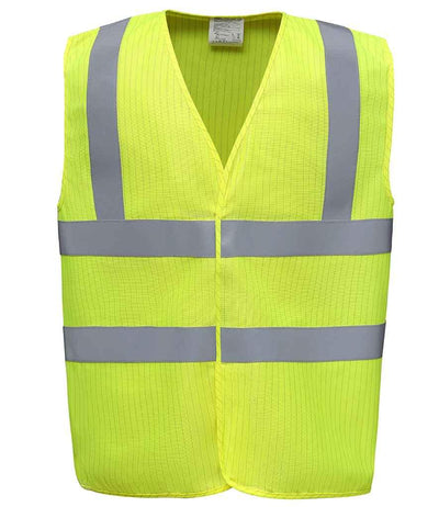 Yoko Hi-Vis Anti-Static Flame Retardant Waistcoat | Yellow Waistcoat Yoko hi-vis, Hi-vis Adult, Hi-vis Reflective Border Kids Waistcoat, Hi-vis Tops, Hi-Viz Premium P.E. Bag, style-yk110, workwear, Yoko Schoolwear Centres
