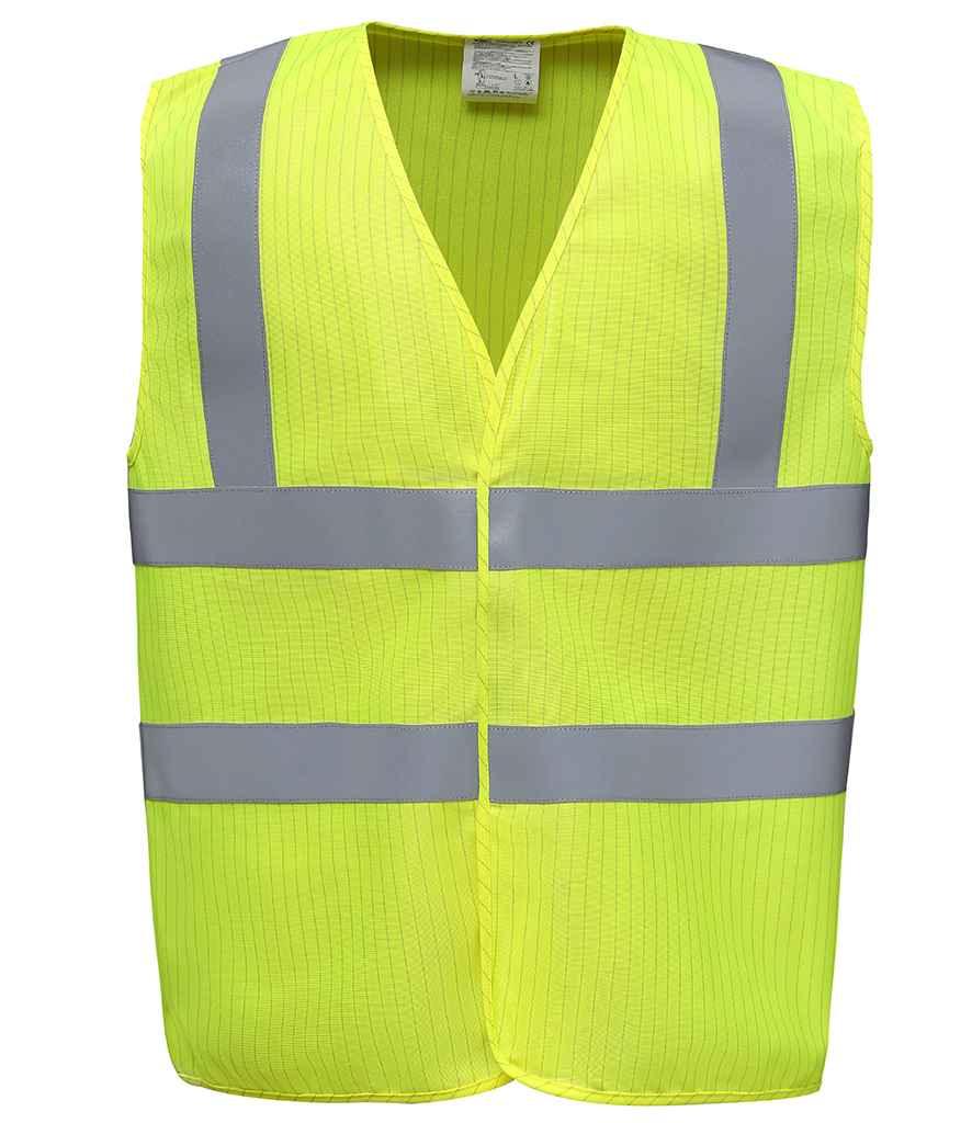 Yoko Hi-Vis Anti-Static Flame Retardant Waistcoat | Yellow Waistcoat Yoko hi-vis, Hi-vis Adult, Hi-vis Reflective Border Kids Waistcoat, Hi-vis Tops, Hi-Viz Premium P.E. Bag, style-yk110, workwear, Yoko Schoolwear Centres