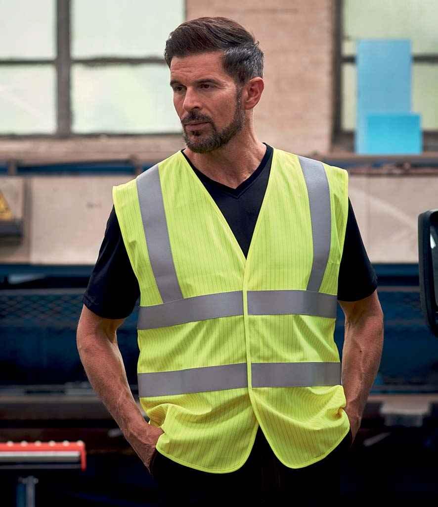 Yoko Hi-Vis Anti-Static Flame Retardant Waistcoat | Yellow Waistcoat Yoko hi-vis, Hi-vis Adult, Hi-vis Reflective Border Kids Waistcoat, Hi-vis Tops, Hi-Viz Premium P.E. Bag, style-yk110, workwear, Yoko Schoolwear Centres