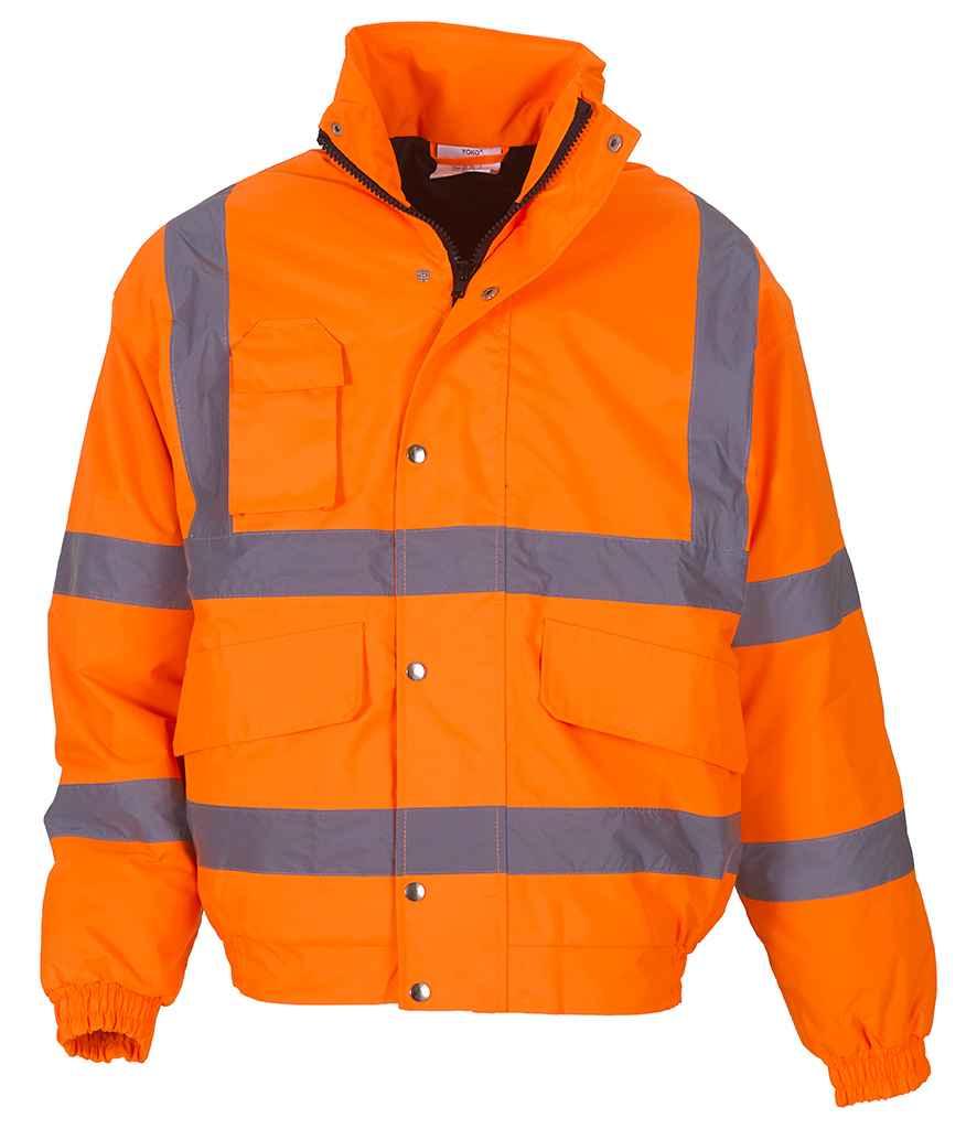 Yoko Hi-Vis Classic Bomber Jacket | Orange Jacket Yoko hi-vis, Hi-vis Adult, Hi-vis Reflective Border Kids Waistcoat, Hi-vis Tops, Hi-Viz Premium P.E. Bag, style-yk200, workwear, Yoko Schoolwear Centres