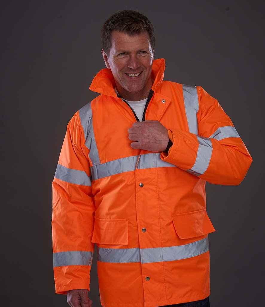 Yoko Hi-Vis Classic Motorway Jacket | Orange Jacket Yoko hi-vis, Hi-vis Adult, Hi-vis Reflective Border Kids Waistcoat, Hi-vis Tops, Hi-Viz Premium P.E. Bag, style-yk202, workwear, Yoko Schoolwear Centres