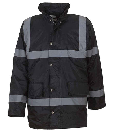 Yoko Security Jacket | Black Jacket Yoko hi-vis, Hi-vis Adult, Hi-vis Reflective Border Kids Waistcoat, Hi-vis Tops, Hi-Viz Premium P.E. Bag, style-yk203, workwear, Yoko Schoolwear Centres