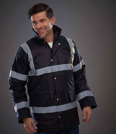 Yoko Security Jacket | Black Jacket Yoko hi-vis, Hi-vis Adult, Hi-vis Reflective Border Kids Waistcoat, Hi-vis Tops, Hi-Viz Premium P.E. Bag, style-yk203, workwear, Yoko Schoolwear Centres