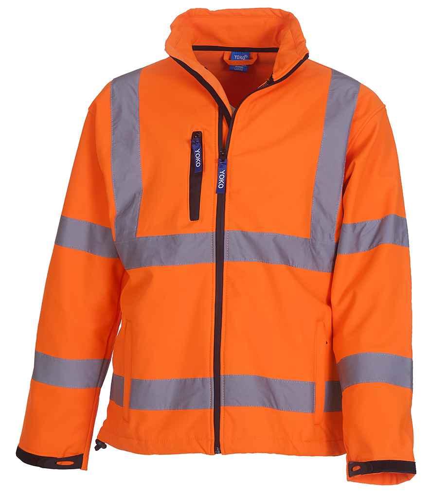 Yoko Hi-Vis Soft Shell Jacket | Orange Soft Shell Yoko hi-vis, Hi-vis Adult, Hi-vis Reflective Border Kids Waistcoat, Hi-vis Tops, Hi-Viz Premium P.E. Bag, style-yk206, workwear, Yoko Schoolwear Centres