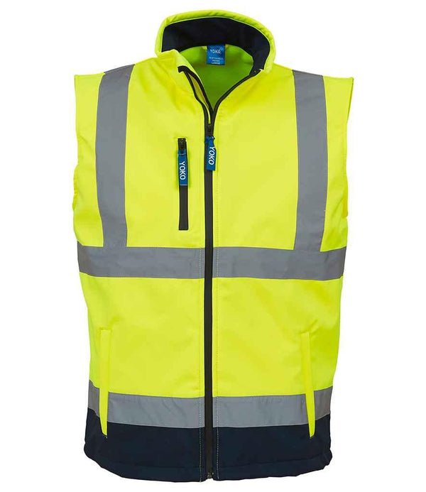 Yoko Hi-Vis Soft Shell Gilet | Yellow/Navy Gilet Yoko hi-vis, Hi-vis Adult, Hi-vis Reflective Border Kids Waistcoat, Hi-vis Tops, Hi-Viz Premium P.E. Bag, style-yk207, workwear, Yoko Schoolwear Centres